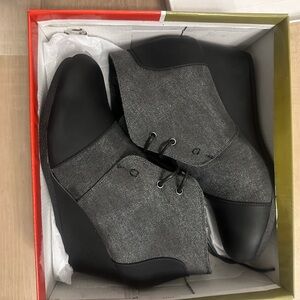Pierre Dumas Black and Gray Ankle Boots
